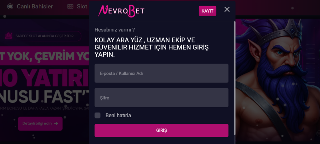 Nevrobet Giriş